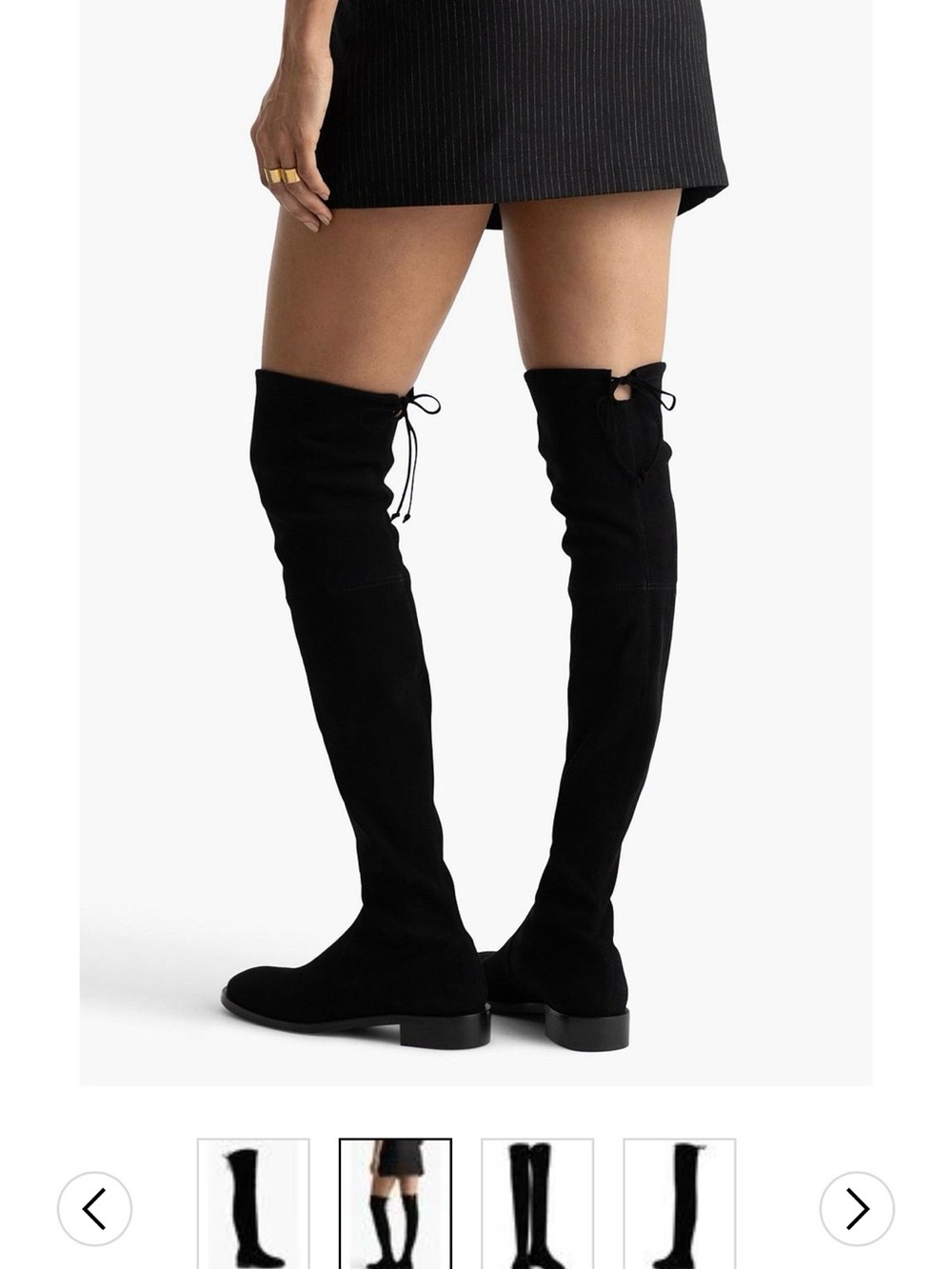 BRAND NEW Stuart Weitzman Black Over-the-Knee Suede Boots